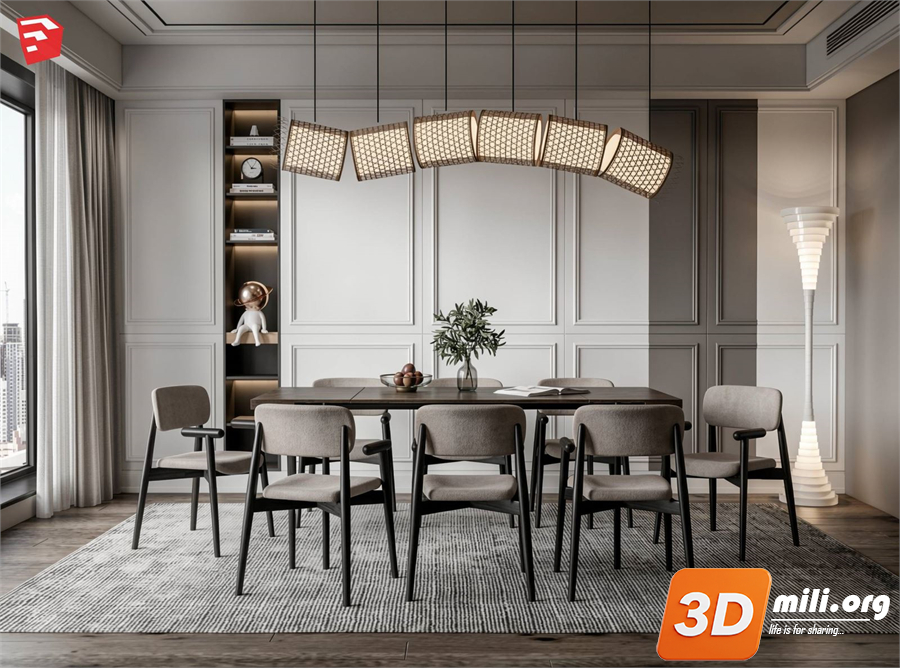 Dining Table Set Skp Files